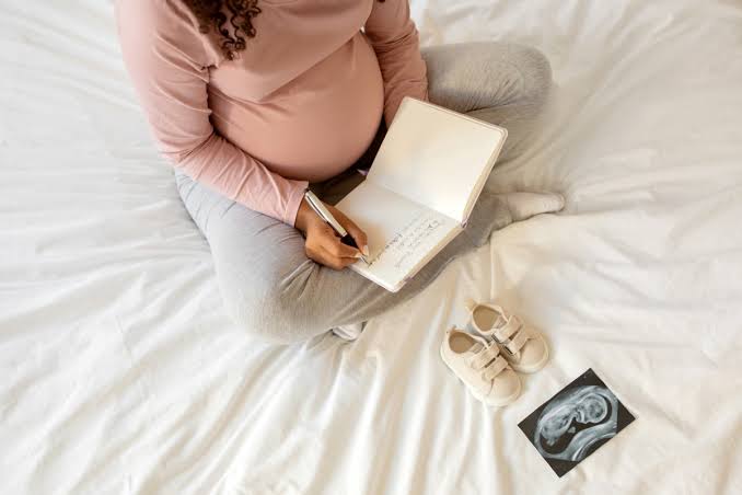 woman preparing for birth